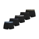 BOSS 5-pak Essential Menswear-trunks i sort med multifarvet linning til herre