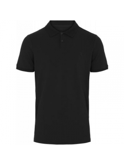 JBS of Denmark sort bambus poloshirt i piqué til herre, størrelse S, outlet