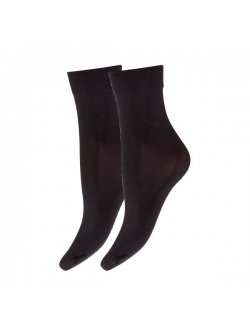 Decoy Microfiber Ankelstrømper 2-pak, sort, 60 denier