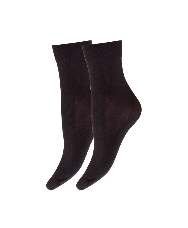 Decoy 2-pak Microfiber 60 DEN ankelstrømper sort til kvinder billede
