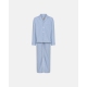 JBS of Denmark blåstribet bambus pyjamassæt til børn, str. 7/8