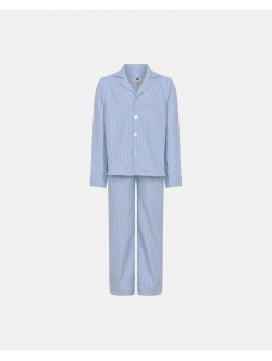 JBS of Denmark blåstribet bambus pyjamassæt til børn, str. 7/8