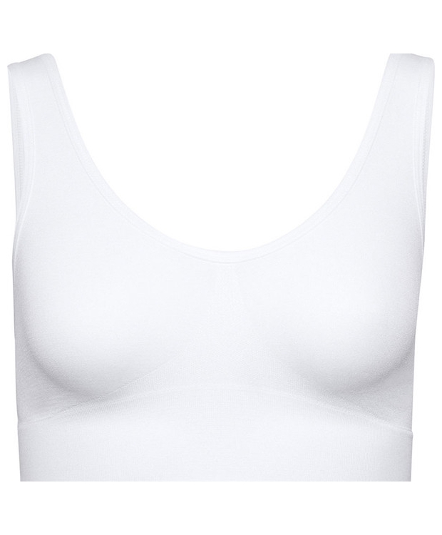 Decoy BH Top med Brede Stropper i Hvid til Kvinder - Blød Microfiber & Bøjleløs Komfort-Outlet