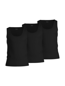 BOSS 3-pak sorte tanktops herre, M og XL
