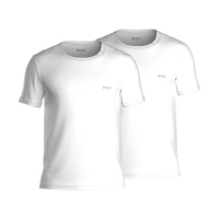 BOSS 2pak T-shirts med rund hals i hvid til herre.