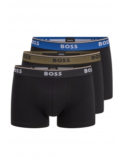 BOSS 3pak underbukser/boksershorts med stræk og logo-linning i sort til herre.