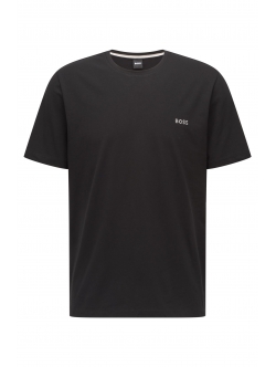 BOSS sort T-shirt med kontrastlogo herre, S–2XL