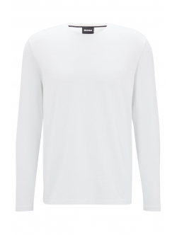 BOSS hvid langærmet T-shirt herre, S–2XL, outlet