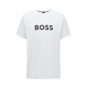BOSS hvid logo-T-shirt herre, str. S, outlet