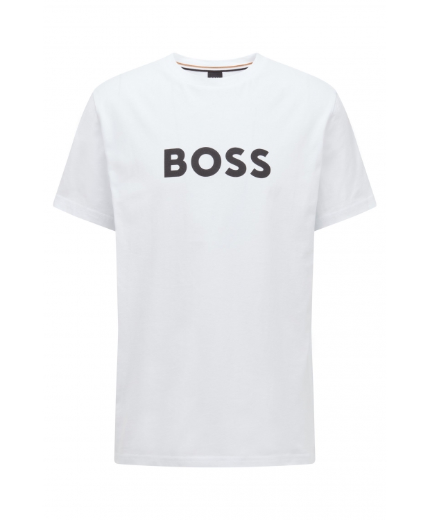 Se BOSS logo t-shirt i hvid til herre. hos Sokkeposten.dk