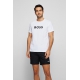 BOSS hvid logo-T-shirt herre, str. S, outlet