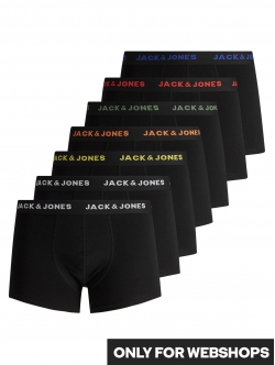 Jack & Jones 5pak boxershorts med forskellig farvet logo i sort til herre