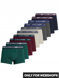 Jack & Jones 10-pak multifarvede boxershorts herre, S, M, L, XL og XXL
