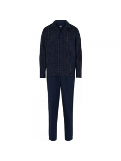 JBS navy pyjamassæt i bomuld til herre, str. S