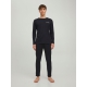 Jack & Jones sort pyjamas- og loungesæt i gaveæske til herre, str. S