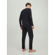Jack & Jones sort pyjamas- og loungesæt i gaveæske til herre, str. S