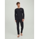 Jack & Jones sort pyjamas- og loungesæt i gaveæske til herre, str. S