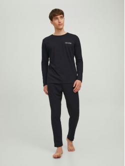 Jack & Jones sort pyjamas- og loungesæt i gaveæske til herre, str. S