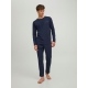 Jack & Jones pyjamas/loungesæt i navy blazer til herre - Gaveæske