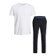 Jack & Jones hvidt pyjamas- og loungesæt til herre, str. S