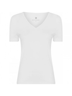 JBS of Denmark bambus V-hals T-shirt i hvid til kvinder – XS, S, M, L, XL og 2XL