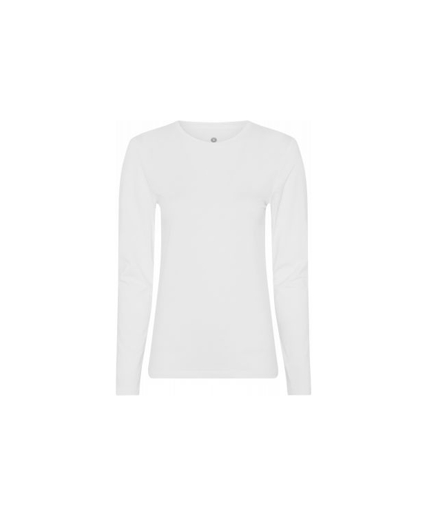 Billede af JBS of Denmark FSC-bambus langærmet T-shirt i hvid til kvinder hos Sokkeposten.dk