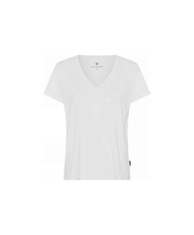 Billede af JBS of Denmark FSC-bambus T-shirt v-hals i hvid til kvinder