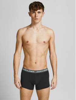 Jack & Jones 5-pak boksershorts / underbukser i Sort med grå linning til herre – aktive størrelser: XL