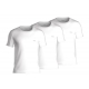 BOSS 3pak t-shirts med økologisk bomuld i hvid til herre