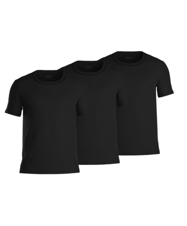 Se BOSS 3pak t-shirts med økologisk bomuld i sort til herre hos Sokkeposten.dk