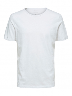 Selected crew neck t-shirt i bright white til herre