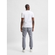 Selected T-shirt med rund hals i Bright White til herre – aktive størrelser: S, M, L, XL, 2XL