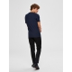 Selected T-shirt med rund hals i Navy Blazer til herre – aktive størrelser: S, M, L, XL, 2XL