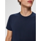Selected T-shirt med rund hals i Navy Blazer til herre – aktive størrelser: S, M, L, XL, 2XL