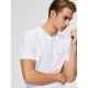 Selected t-shirt med v-hals i bright white til herre