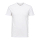 Selected t-shirt med v-hals i bright white til herre