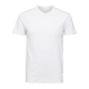 Selected T-shirt med V-hals i Bright White til herre – aktive størrelser: S, XL, XXL