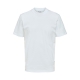 Selected relaxed fit t-shirt i bright white til herre