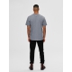 Selected relaxed fit t-shirt i medium grey melange til herre