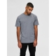 Selected relaxed fit t-shirt i medium grey melange til herre