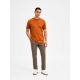 Selected relaxed fit t-shirt i bombay brown til herre