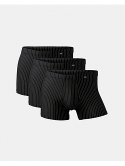 JBS 3-pak microfiber boxershorts i Sort med striber til herre – aktive størrelser: S, M, XL, 2XL, 3XL
