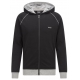 BOSS hoodie m. lynlås i sort