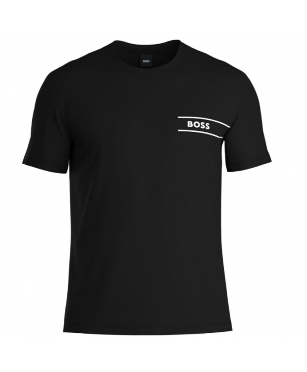 Billede af BOSS T-shirt med bomuld & logo i sort til herre.