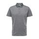 Selected kortærmet coolmax polo i medium grey melange til herre