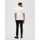 Selected Klassisk kortærmet polo i Bright White til herre – aktive størrelser: M, XXL, XXXL