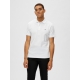 Selected Klassisk kortærmet polo i Bright White til herre – aktive størrelser: M, XXL, XXXL
