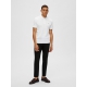 Selected Klassisk kortærmet polo i Bright White til herre – aktive størrelser: M, XXL, XXXL