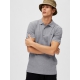 Selected Klassisk kortærmet polo i Medium Grey Melange til herre – aktive størrelser: L