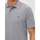 Selected klassisk polo i medium grey melange til herre